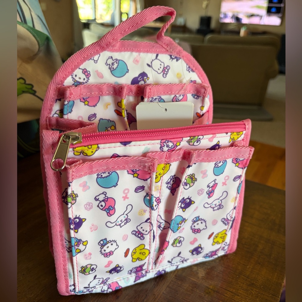 Sanrio Pink and White Character Mini Organizer Pouch